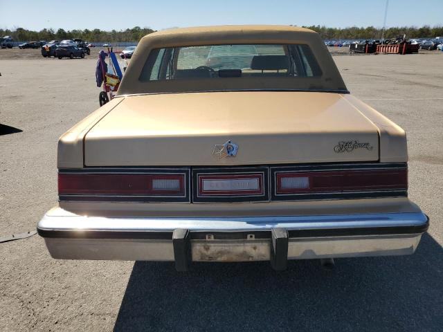 1C3BF66P4HX723646 - 1987 CHRYSLER FIFTH AVEN GOLD photo 6