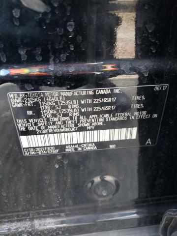 2T3BFREV0HW660367 - 2017 TOYOTA RAV4 LE შავი ფოტო 13