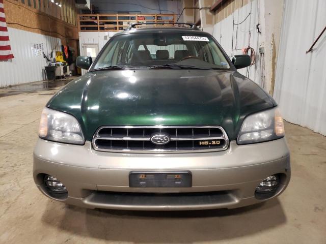 4S3BH806417617351 - 2001 SUBARU LEGACY OUTBACK H6 3.0 LL BEAN GREEN photo 5