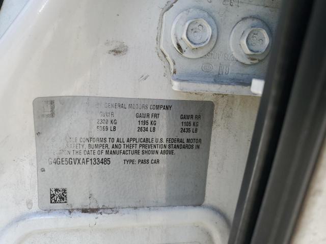 1G4GE5GVXAF133485 - 2010 BUICK LACROSSE CXS WHITE photo 12