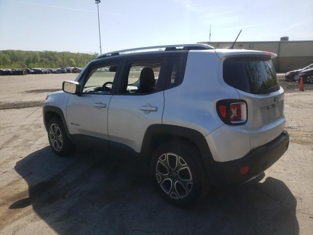 ZACCJBDB8HPF72490 - 2017 JEEP RENEGADE LIMITED SILVER photo 2