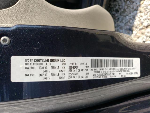 2C4RC1BGXDR744103 - 2013 CHRYSLER TOWN & COU TOURING 蓝色 照片 12