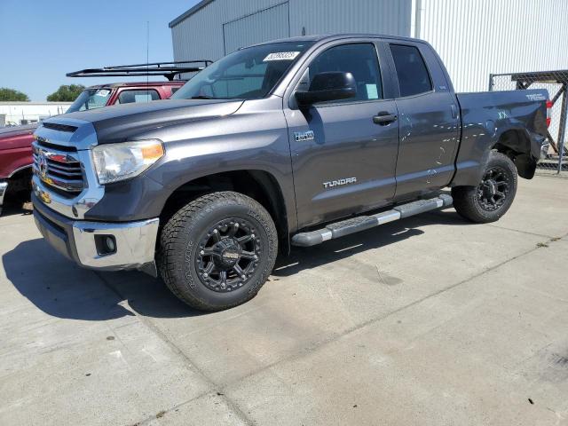 5TFRY5F19GX200969 - 2016 TOYOTA TUNDRA DOUBLE CAB SR/SR5 GRAY photo 1