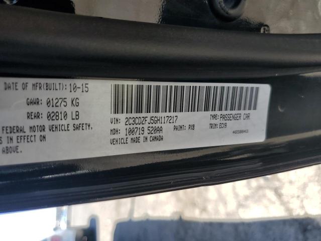 2C3CDZFJ5GH117217 - 2016 DODGE CHALLENGER R/T SCAT PACK BLACK photo 12