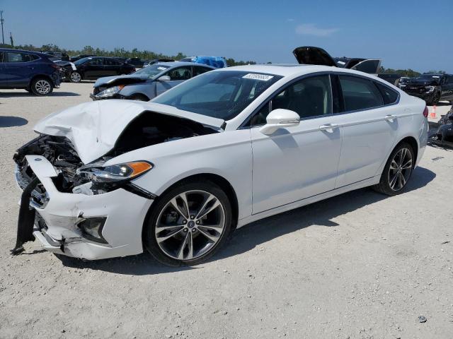 3FA6P0D95KR106306 - 2019 FORD FUSION TITANIUM WHITE photo 1