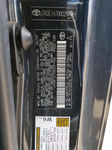 JTKDE167080251926 - 2008 TOYOTA SCION TC 黑色 照片 12