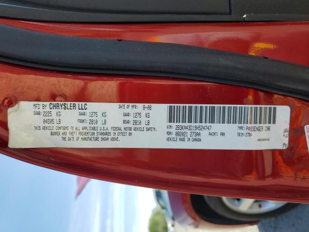 2B3KA43D19H524747 - 2009 DODGE CHARGER RED photo 12