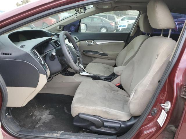 2HGFB2F82DH535850 - 2013 HONDA CIVIC EX BURGUNDY photo 7