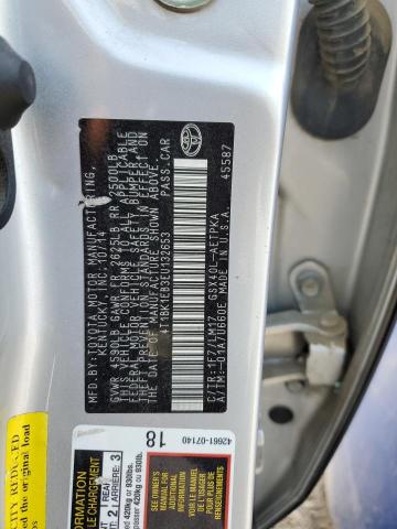 4T1BK1EB3EU132653 - 2014 TOYOTA AVALON BASE 银色 照片 12