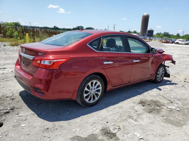 3N1AB7AP0JY266891 - 2018 NISSAN SENTRA S RED photo 3