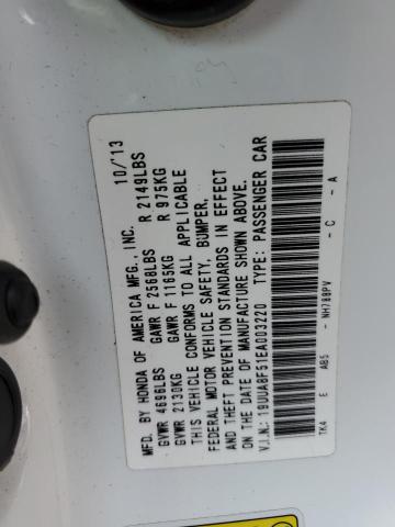 19UUA8F51EA003220 - 2014 ACURA TL TECH WHITE photo 12
