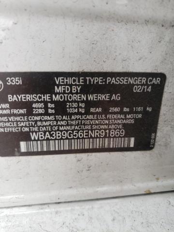 WBA3B9G56ENR91869 - 2014 BMW 335 XI Blanc photo 12