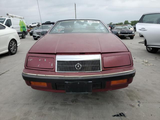 1C3XJ45K1JG432171 - 1988 CHRYSLER LEBARON BURGUNDY photo 5