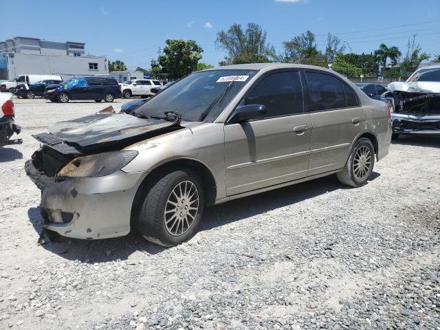 2HGES16585H618096 - 2005 HONDA CIVIC LX CREAM photo 1