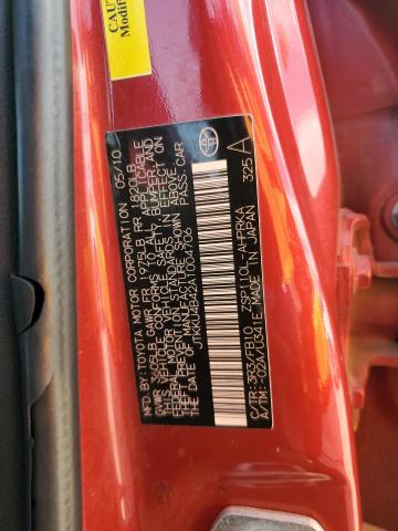 JTKKU4B42A1004706 - 2010 TOYOTA SCION XD RED photo 13