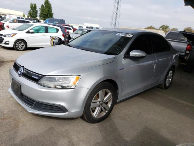 3VW637AJ7EM302291 - 2014 VOLKSWAGEN JETTA HYBRID SILVER photo 1