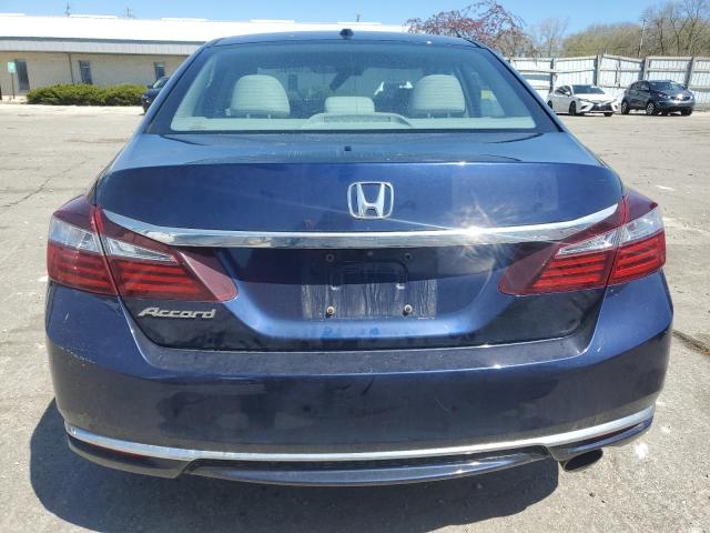 1HGCR2F04GA133596 - 2016 HONDA ACCORD EX BLUE photo 6