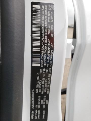 ZASPAJAN9M7D03732 - 2021 ALFA ROMEO STELVIO SPORT Ağ foto 12