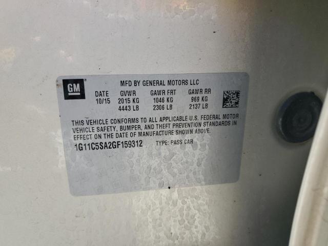 1G11C5SA2GF159312 - 2016 CHEVROLET MALIBU LIM LT 奶油色 照片 12