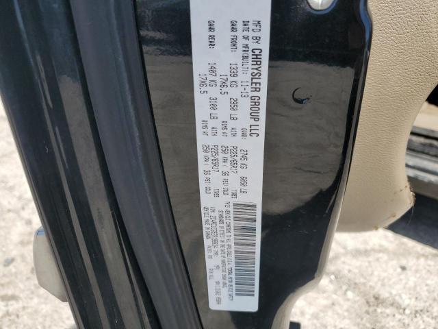 2C4RC1CG5ER198634 - 2014 CHRYSLER TOWN & COU TOURING L BLACK photo 12