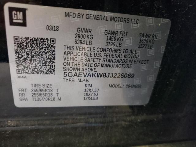 5GAEVAKW8JJ226069 - 2018 BUICK ENCLAVE ESSENCE Qara foto 13