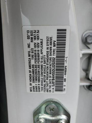 5J8TB4H55DL020202 - 2013 ACURA RDX TECHNOLOGY WHITE photo 13