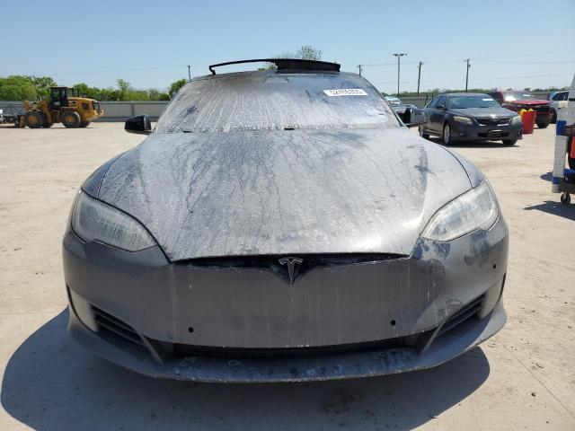 5YJSA1E21HF207452 - 2017 TESLA MODEL S GRAY photo 5