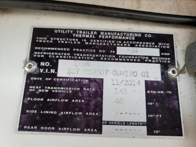 1UYVS2537GU412001 - 2016 UTILITY TRAILER Սպիտակ լուսանկար 10