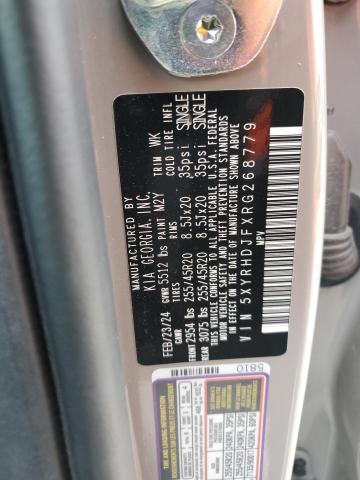 5XYRHDJFXRG268779 - 2024 KIA SORENTO EX GRAY photo 13