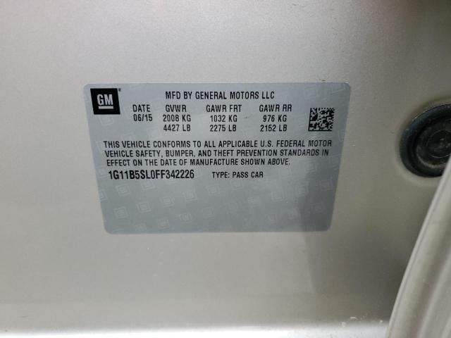 1G11B5SL0FF342226 - 2015 CHEVROLET MALIBU LS GOLD photo 13
