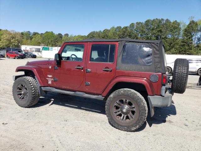 1J4GA59118L568010 - 2008 JEEP WRANGLER U SAHARA BURGUNDY photo 2