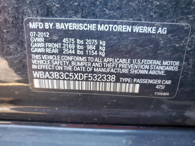 WBA3B3C5XDF532338 - 2013 BMW 328 XI BLACK photo 13