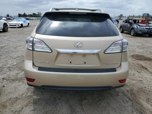 2T2ZK1BA6AC022827 - 2010 LEXUS RX 350 GOLD photo 6