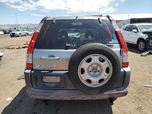 JHLRD68535C019908 - 2005 HONDA CR-V LX GRAY photo 6