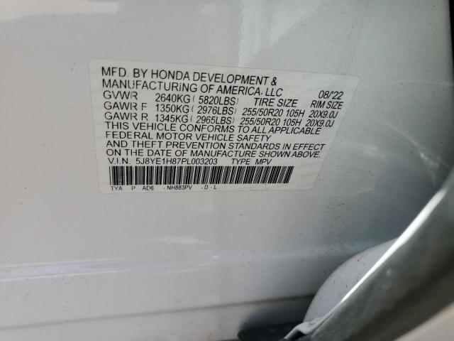 5J8YE1H87PL003203 - 2023 ACURA MDX ADVANCE WHITE photo 13