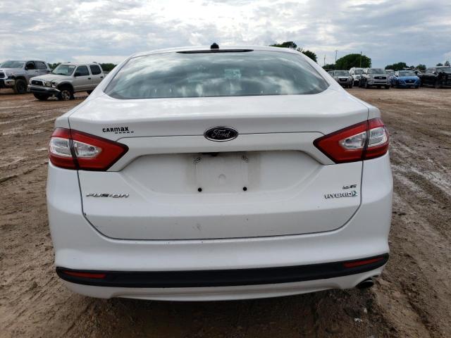 3FA6P0LUXDR206667 - 2013 FORD FUSION SE HYBRID WHITE photo 6