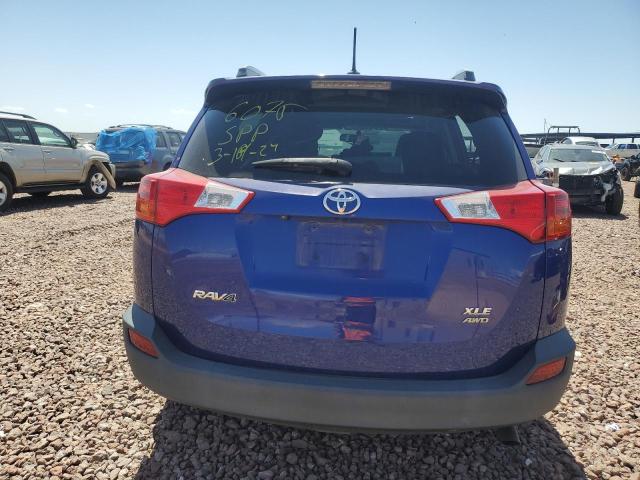 2T3RFREVXEW131454 - 2014 TOYOTA RAV4 XLE BLUE photo 6