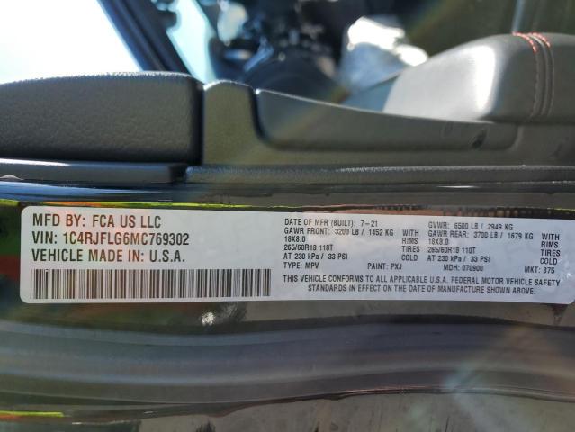 1C4RJFLG6MC769302 - 2021 JEEP GRAND CHER TRAILHAWK 黑色 照片 13