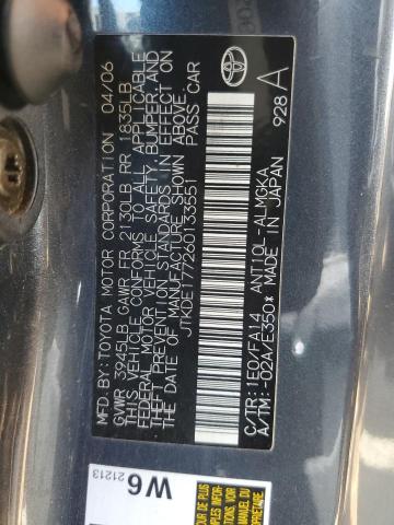 JTKDE177260133551 - 2006 TOYOTA SCION TC 灰色 照片 12