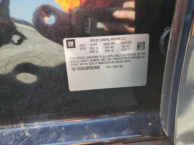 1G11C5SL9EF257820 - 2014 CHEVROLET MALIBU 1LT BLACK photo 13