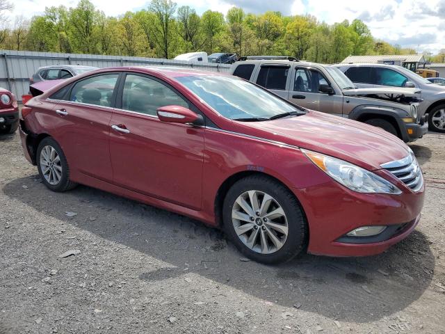 5NPEC4AB5EH928899 - 2014 HYUNDAI SONATA SE RED photo 4