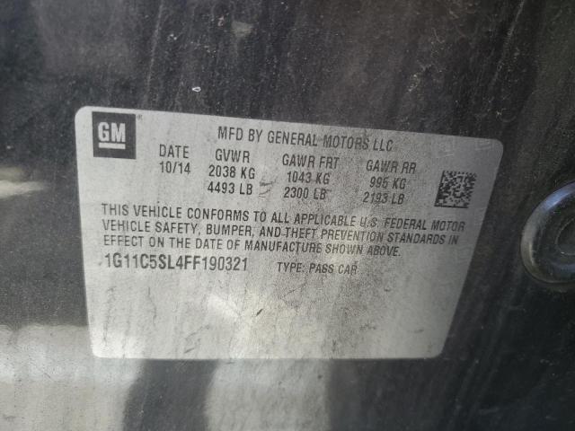 1G11C5SL4FF190321 - 2015 CHEVROLET MALIBU 1LT 黑色 照片 12