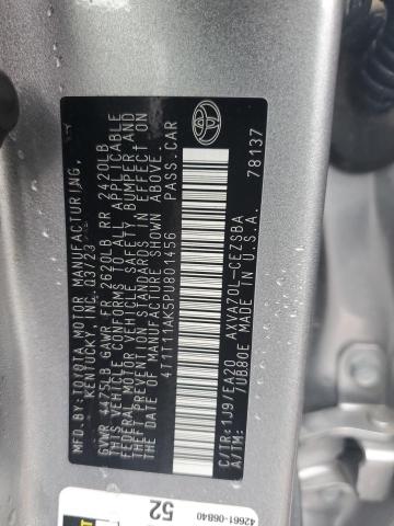 4T1T11AK5PU801456 - 2023 TOYOTA CAMRY SE NIGHT SHADE SILVER photo 13