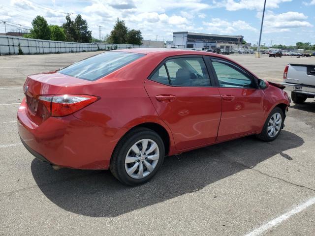 5YFBURHE4GP439316 - 2016 TOYOTA COROLLA L RED photo 3