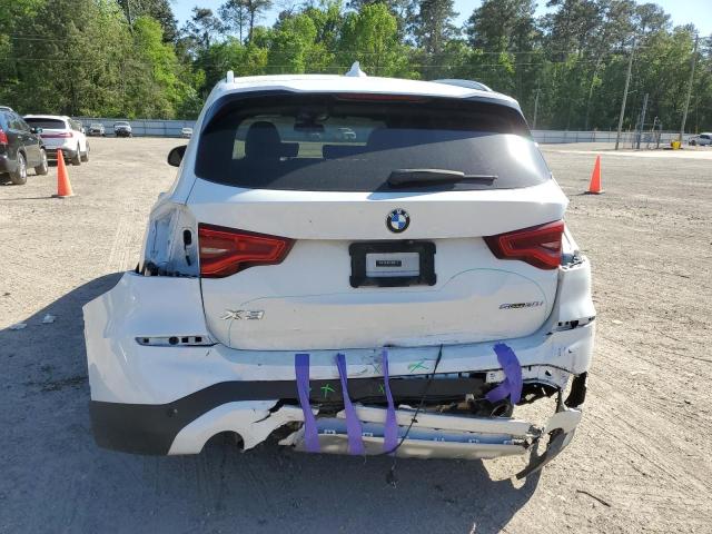 5UXTR7C59KLR52093 - 2019 BMW X3 SDRIVE30I WHITE photo 6