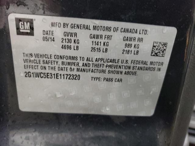 2G1WC5E31E1172320 - 2014 CHEVROLET IMPALA LIM LTZ CHARCOAL photo 12