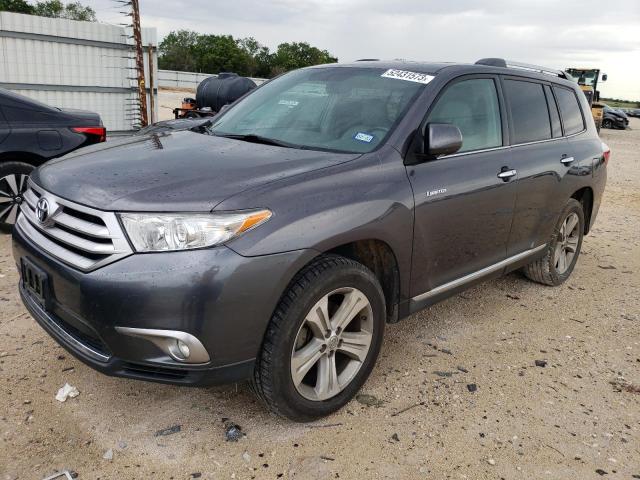 5TDYK3EH1DS096012 - 2013 TOYOTA HIGHLANDER LIMITED GRAY photo 1