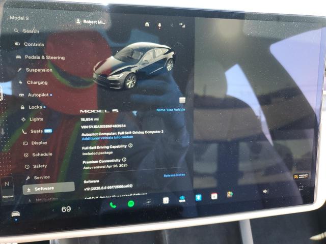 5YJSA1E58NF463934 - 2022 TESLA MODEL S BLACK photo 9