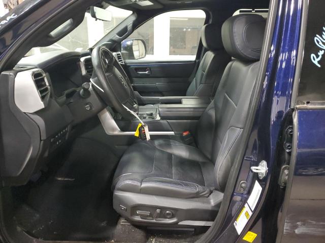 5TFNA5DB4NX010864 - 2022 TOYOTA TUNDRA CREWMAX PLATINUM 蓝色 照片 7