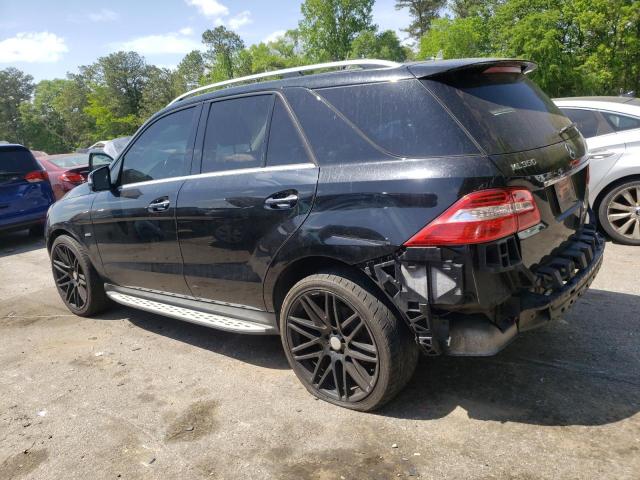 4JGDA5HB2CA034520 - 2012 MERCEDES-BENZ ML 350 4MATIC BLACK photo 2